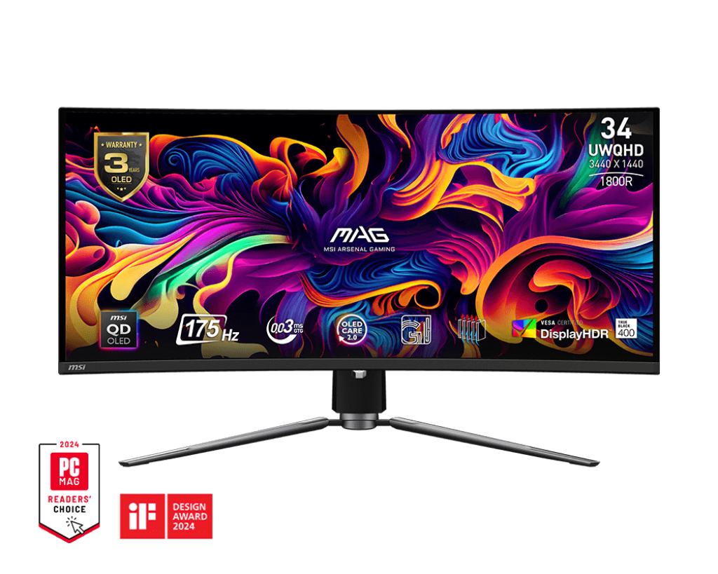 MSI MAG341CQP QD-OLED 34 inch ultrawide monitor product image